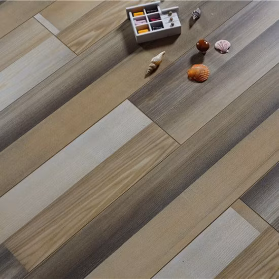 Piso de parquet de madera maciza hecho a mano retro personalizado de gran calidad de estilo de lujo