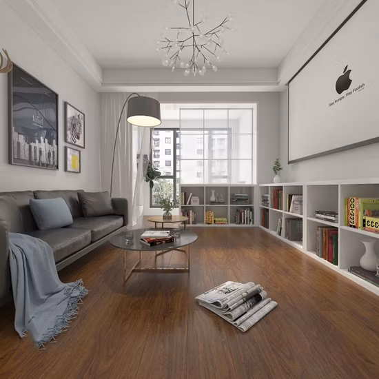 Piso laminado en espiga de madera dura, multicolor